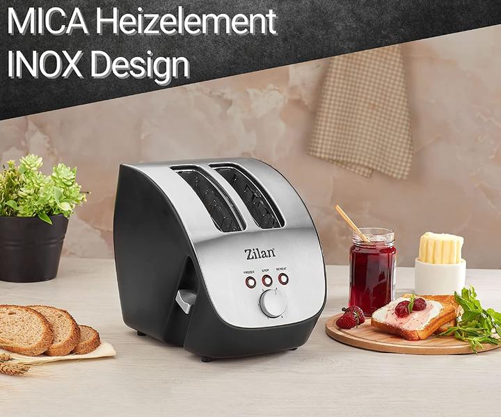 Actual product image Zilan Stainless steel toaster