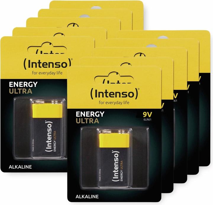 Produktbild Intenso Energy Ultra 9V 6LR61 E-Block blister 10er Pack (10 Stk., 9V Block, 560 mAh)