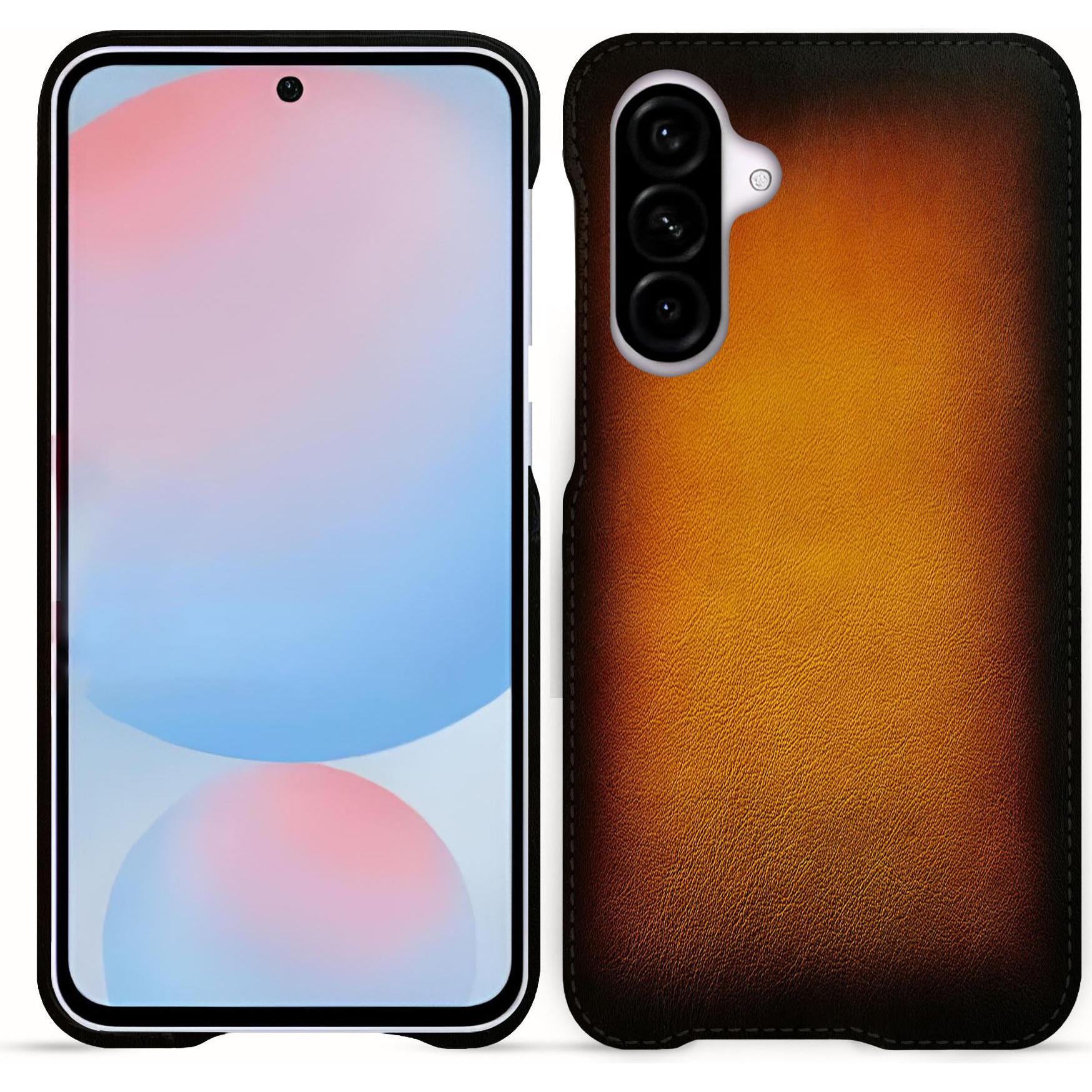 Noreve Lederschutzhülle (Samsung Galaxy A55), Smartphone Hülle, Violett