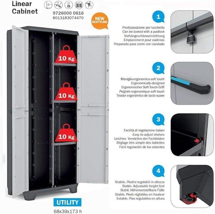 Produktbild Keter Kunststoffschrank (39 cm, 173 cm)