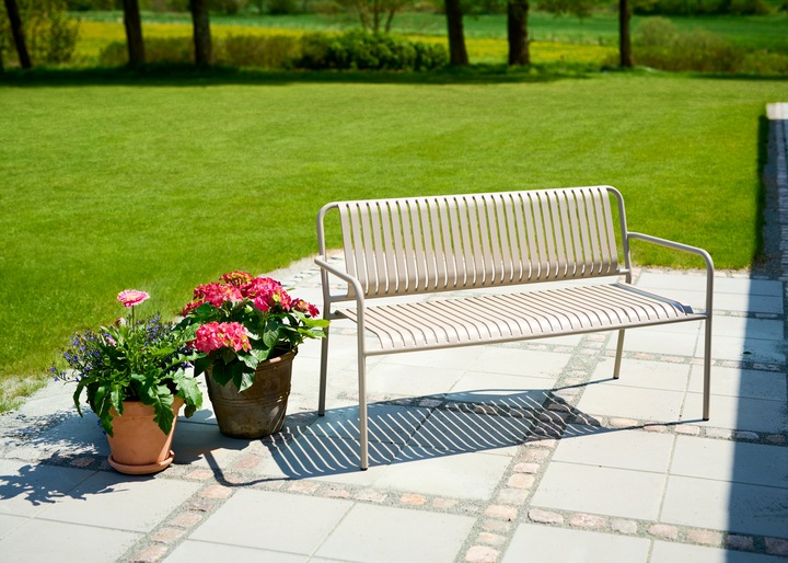 Produktbild Schou Gartenbank STELLA, flint grey 140x56cm