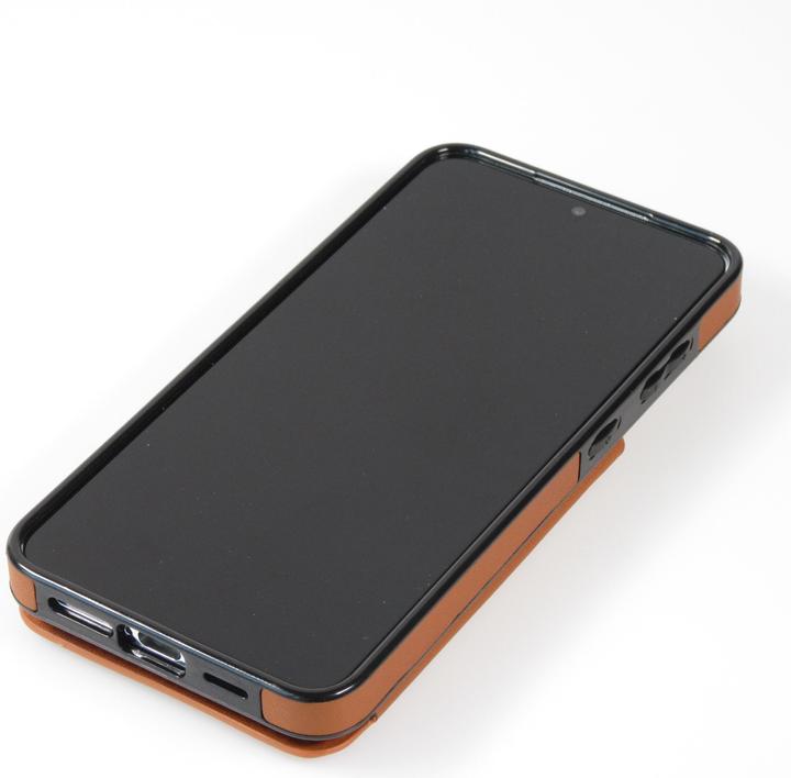 Actual product image PhoneLook Coque Etui en silicone avec surface en similicuir et porte-monnaie pliable (Samsung Galaxy S24+)