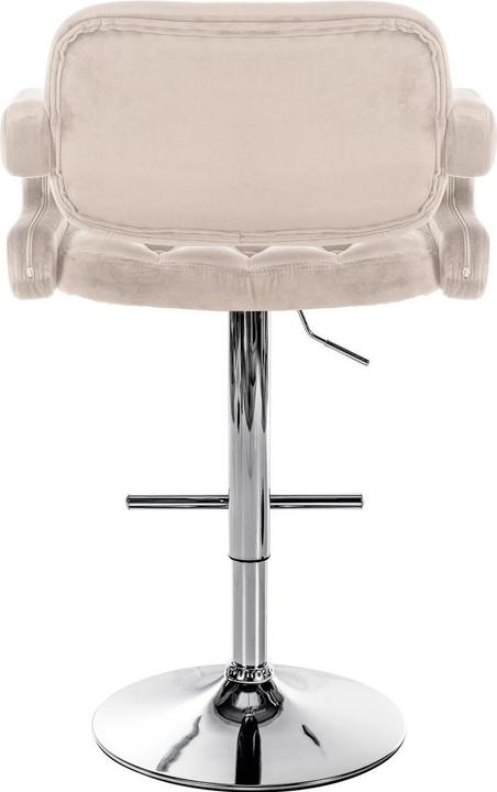 Produktbild Swisshandel24 Barhocker Dublin Samt chrom, creme