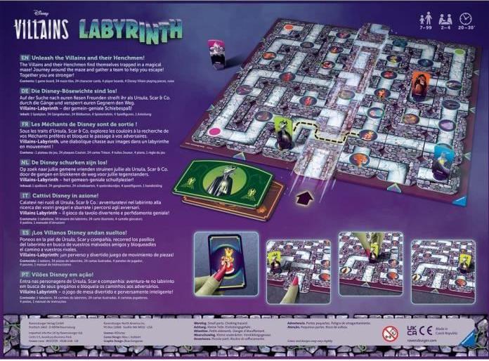 Productafbeelding Ravensburger Schurkenlabyrint (Italiaans, Frans, Portugees, Engels, Duits, Spaans, Meertalig, IJslands)
