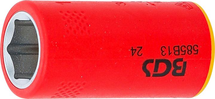 Immagine prodotto BGS VDE-Steckschlüssel-Einsatz Sechskant | Antrieb Innenvierkant 10 mm (3/8") | SW 13 mm (13 mm)