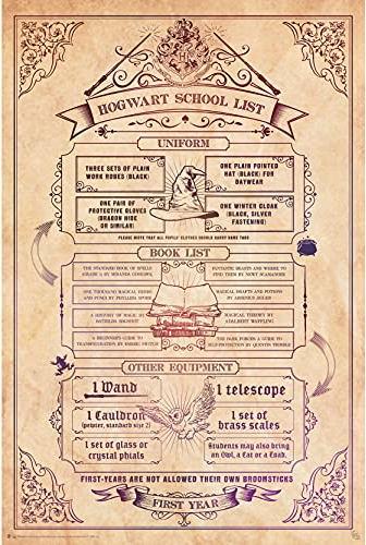 Image du produit ABYstyle Harry Potter - Poster : School List (91.5x61) (91,5 x 61 cm)