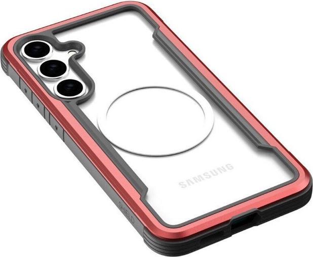 Produktbild Raptic Samsung Galaxy S25 - Defense Shield mit MagSafe-Funktion, Rot (Samsung Galaxy S25)