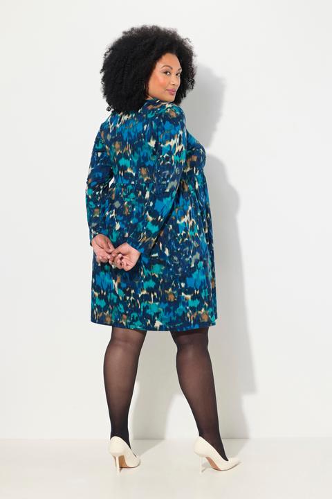 Image du produit Ulla Popken Robe en jersey à col rond et manches longues, coupe évasée (54)