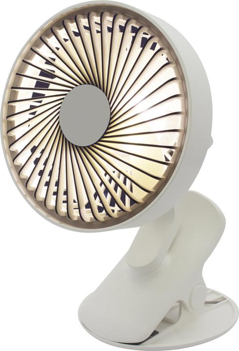 Actual product image Eurotrail Rechargeable clip table fan with light