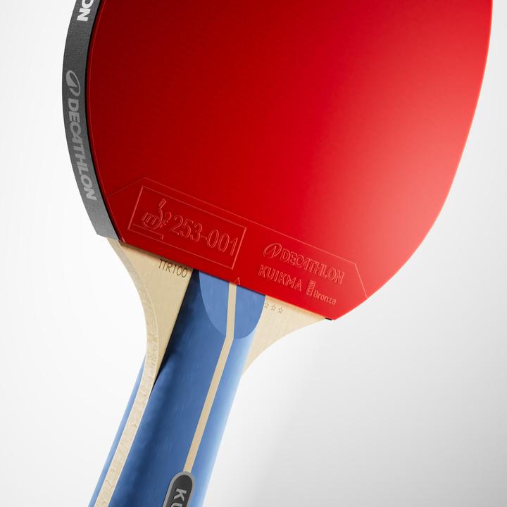 Actual product image Kuikma Set 2 Tischtennisschläger - TTR 100 Vielseitig 3* ITTF Schule und Bälle