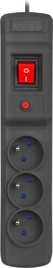 Produktbild Armac M3/45/CZ Überspannungsschutz MULTI M3 (3 Lizdai) 4,5m schwarz (3 x, 4.50 m)