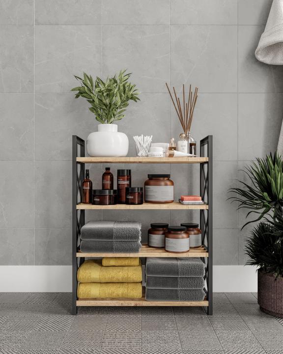 Produktbild Hanah Home Plastic Bathroom 4 Multi Purpose Shelf (46 x 18 x 64 cm)