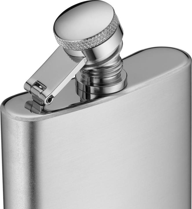 Produktbild WMF Flachmann 120ml 12x7cm Manhattan Cromargan Edelstahl mattiert Geschenkidee (120 ml)
