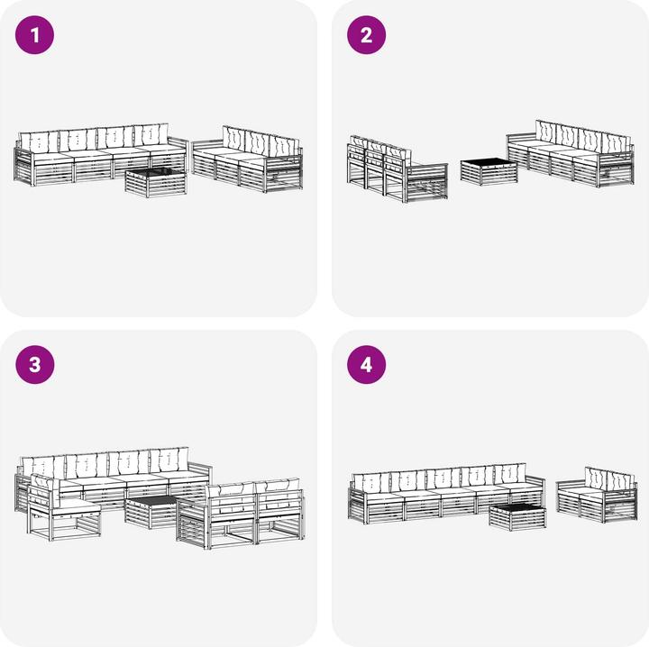 Produktbild vidaXL Outdoor-Sofa
