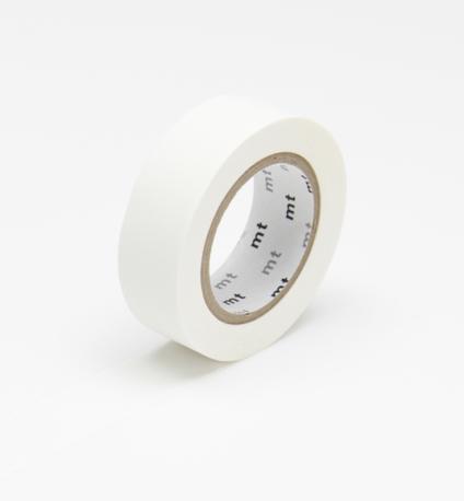 MT Masking Tape MT 01P Washi Tape: matte white Einzelverpackung