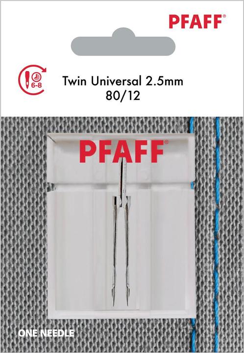 Pfaff PF Zwillingsnadel 2.5MM 80/12 1PK