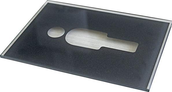 Image du produit Moedel Plaque de porte pictogramme WC, h x l 148 x 105 mm, messieurs.