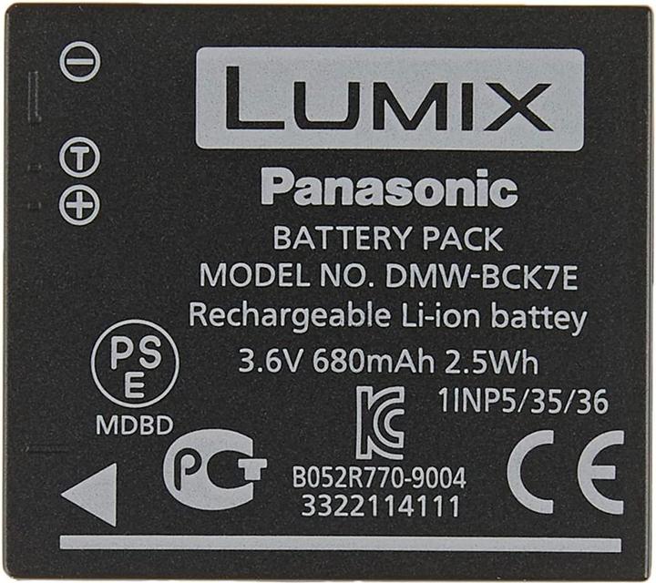 Actual product image Panasonic Dmw-Bck7 (Camera battery)