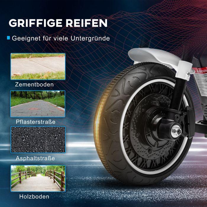 Actual product image Swisshandel24 Elektro-Kindermotorrad, LED-Scheinwerfer, abnehmbare Stützräder, bequemer Sitz, Rot/Schwarz (6 V)