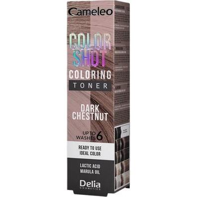 Delia Cosmetics, Haarfarbe, Cameleo Color Shot Hair Toner Dark Chestnut 60ml (Dunkle Kastanie)