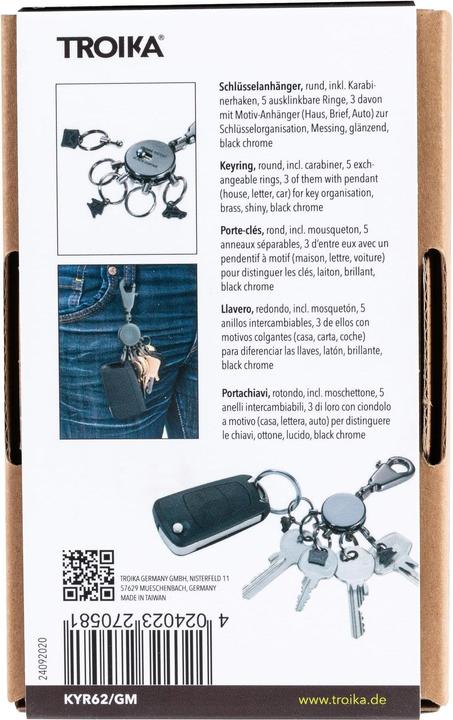 Actual product image Troika PATENT SIGN keychain, round