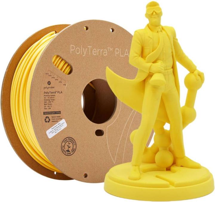 Produktbild Polymaker PolyTerra (PLA, 1.75 mm, 1000 g, Gelb)