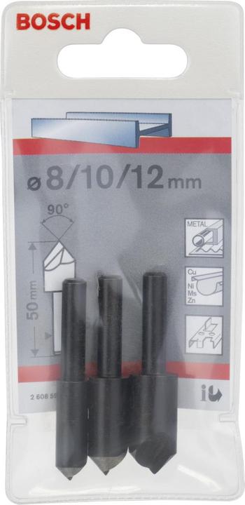 Produktbild Bosch Professional Zubehör 3-tlg. Kegelsenker-Set, 6–8 mm (8 mm, 10 mm, 12 mm)