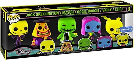 Funko POP! Nightmare Before Xmas (BLKLT) 5PK EXM