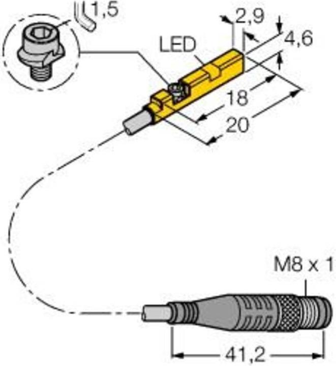 Image du produit Turk TURCK BIM-UNR-AP6X-0.3-PSG Capteur de champ magnétique, pour vérin pneumatique BIMUNRAP6X03PSG (Kit électronique)