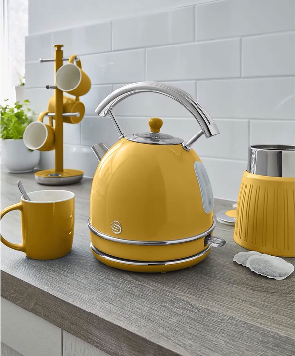 Produktbild Swan Retro Set Fruehstueckswasserkocher Gelb (1.80 l)