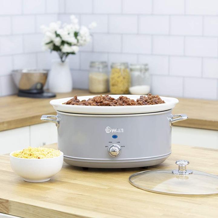 Produktbild Swan Retro Slow Cooker 6,5L Grau (EU-Stecker)