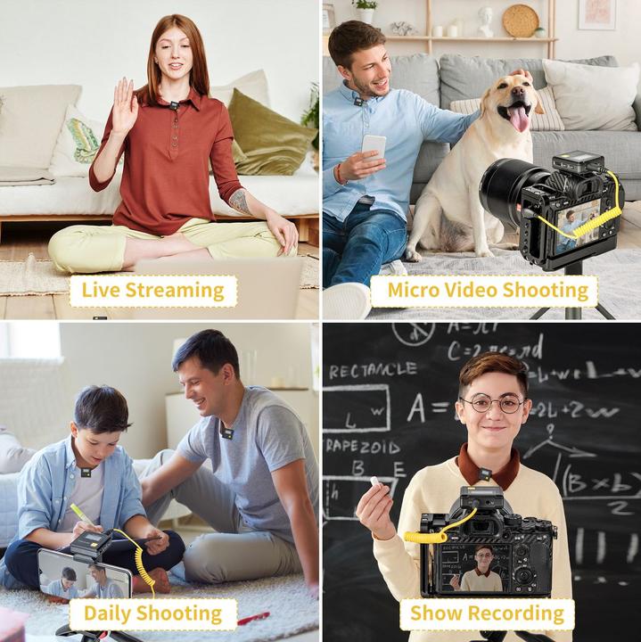 Produktbild 7Ryms 2.4G Dual-channel Wireless Microphone Black