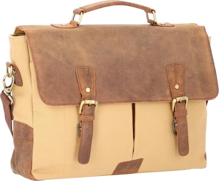 Actual product image Dermata Canvas/leather briefcase