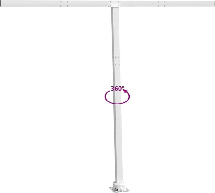 Produktbild vidaXL Stützen für Markisen Weiss 450x245 cm Eisen,Farbe: Weiss (4.50 m)