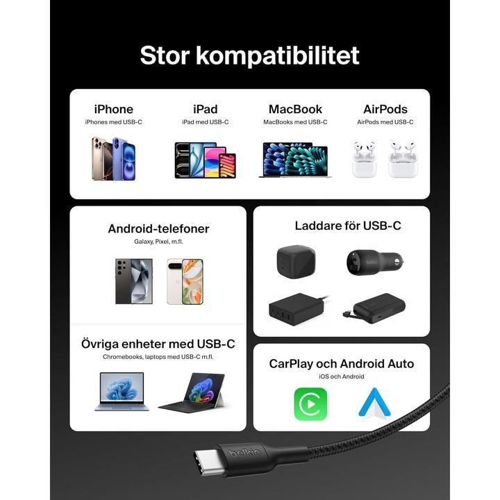 Produktbild Belkin USB C — USB C (1 m, USB 2.0, 240 W)
