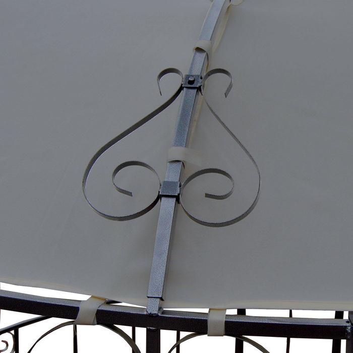 Image du produit Swisshandel24 Pergola Almeria, Rundpavillon Garten Pavillon, solide structure en acier Ø 3m - gris clair (300 cm, 300 cm)