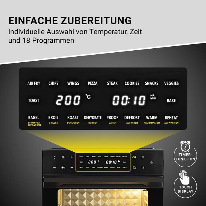 Produktbild N8werk Digitaler Heissluftofen in Midnight Black 30 L