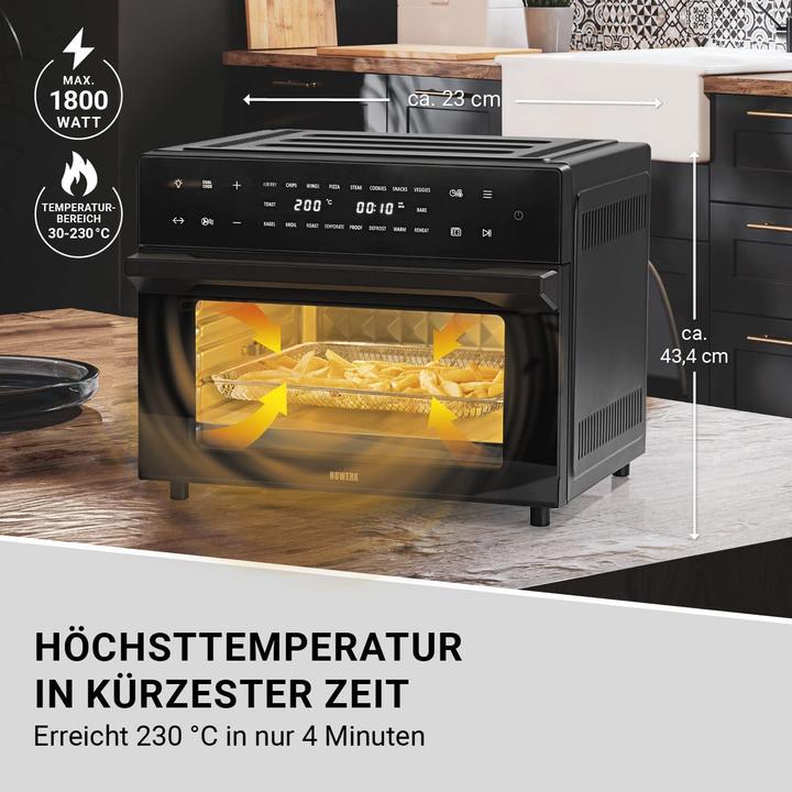 Produktbild N8werk Digitaler Heissluftofen in Midnight Black 30 L