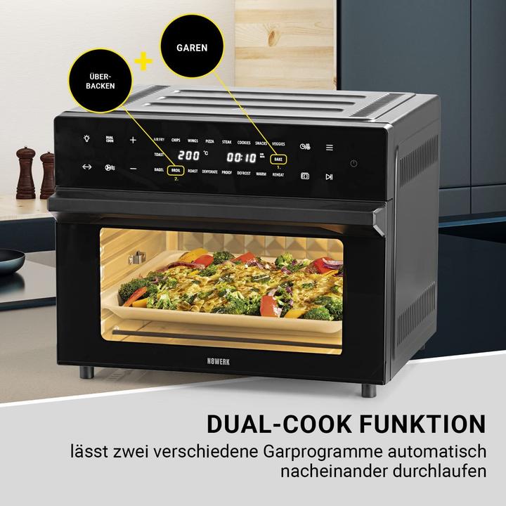 Produktbild N8werk Digitaler Heissluftofen in Midnight Black 30 L