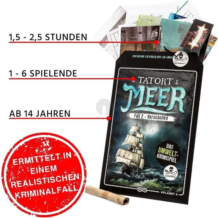 Produktbild Planet A Tatort Meer - Das Umwelt-Krimispiel - Fall 2 Verschollen (Deutsch)