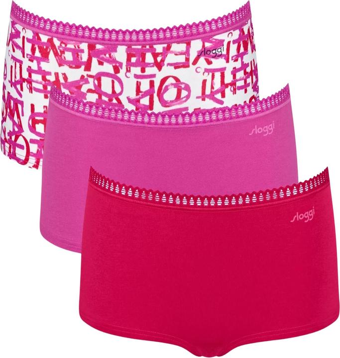Sloggi Unterhose GO CRUSH SHORT Panty 3er Pack (XXL, confezione da 3)