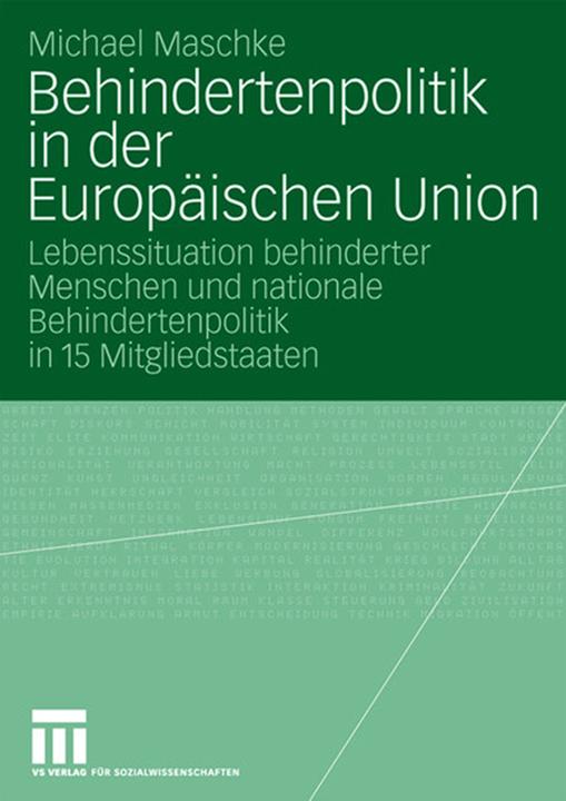 Produktbild Behindertenpolitik in der Europäischen Union (Deutsch, Michael Maschke, 2008)