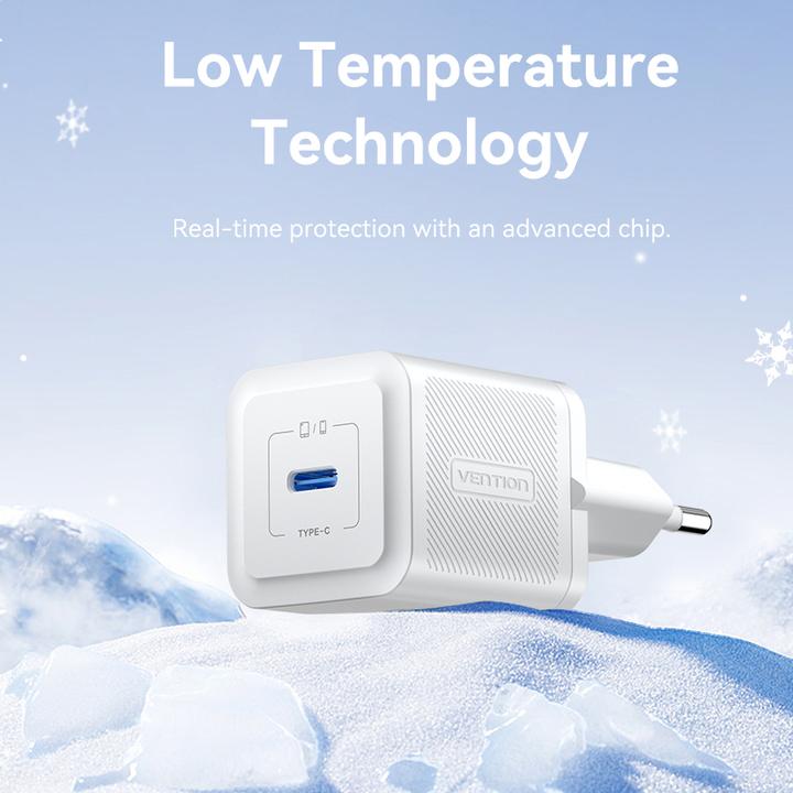 Produktbild Vention Wall charger,, FEPB0-EU, USB-C, 20W, GaN (black) (20 W, 1 Port)