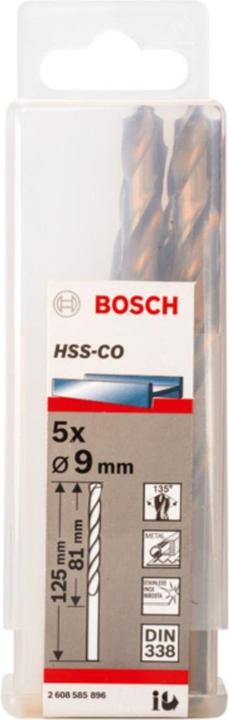 Actual product image Bosch Professional Zubehör PRO Stainless Steel HSS-Co twist drill, 9 x 81 x 125 mm (9 mm)