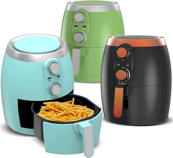 Actual product image TurboTronic By Z-Line Hot Air Deep Fryer Turquoise