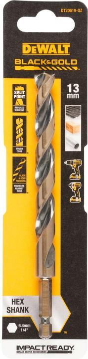 Image du produit DeWalt DT20619QZ Foret hélicoïdal à métaux HSSG 1 pièce 13 mm Longueur totale 145 mm kor (13 mm)