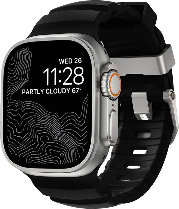 Nomad Rocky Point Band Natural 46/49mm Carbon Black (FKM-Fluorelastomer, Titan Grad 5)