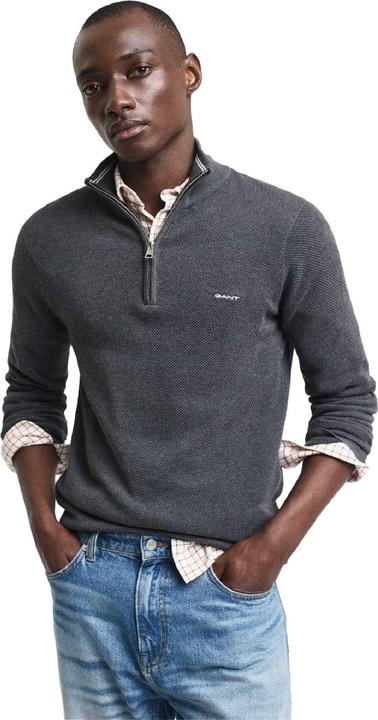 Produktbild GANT Sweatshirt mit halbem Reissverschluss Piqué (XXL)