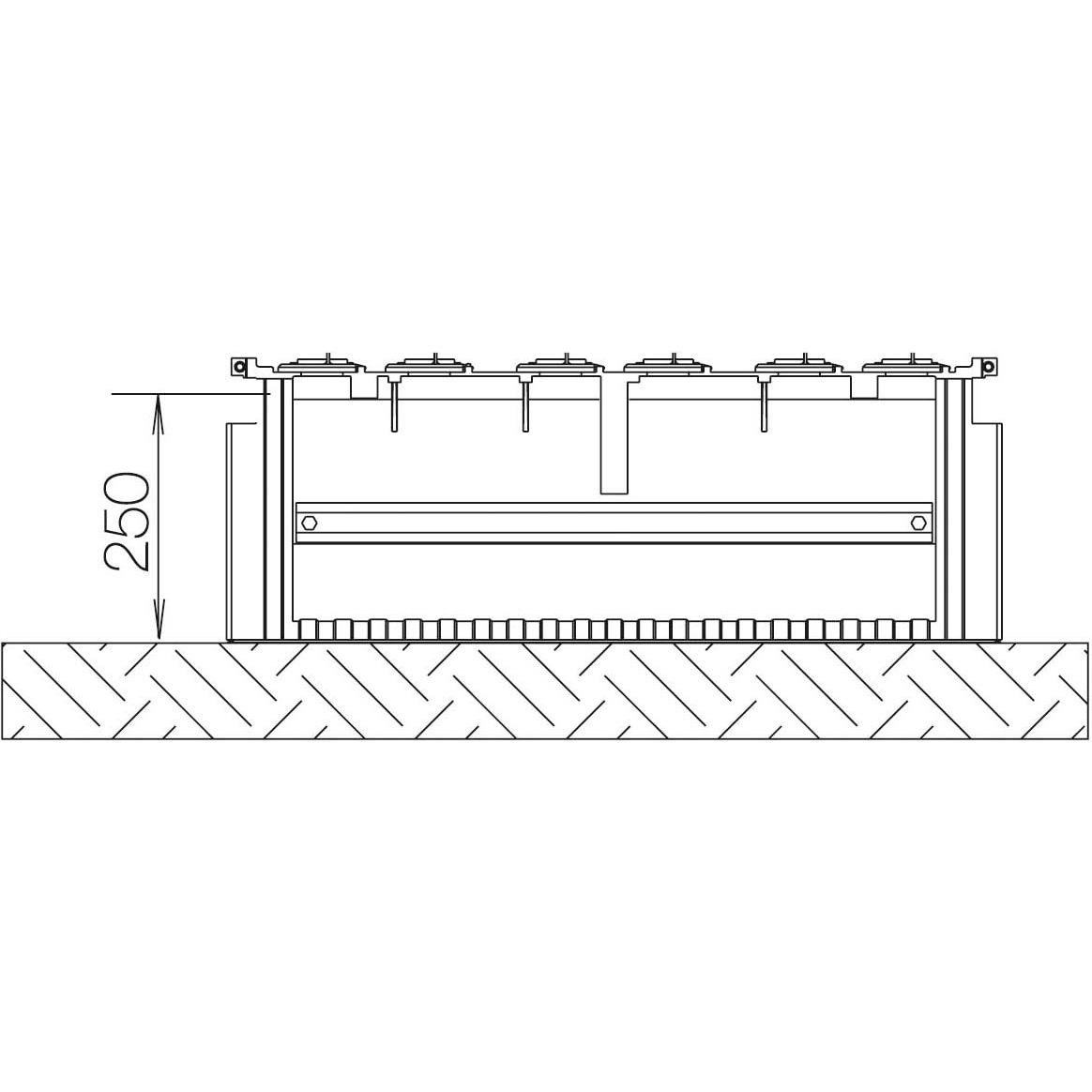 Thumbnail - ABN Festplatzsockel Gr.1 FB3 f.Bodenaufbau SX021F, Serverschrank Zubehör, Grau