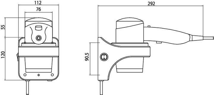 Produktbild Emco Haartrockner SYSTEM 2 Wandmodell, 1600 W, Festanschluss weiss (1600 W)